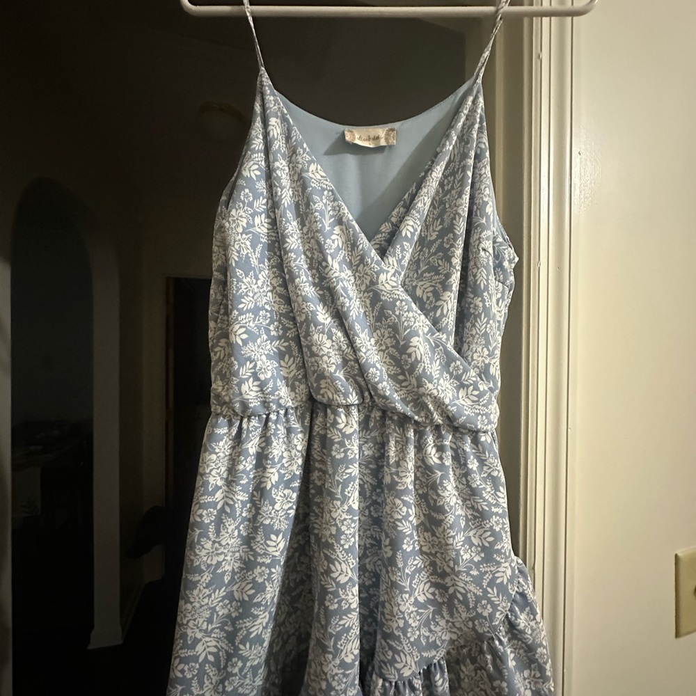 Altar'd State Blue and White Floral Dress
